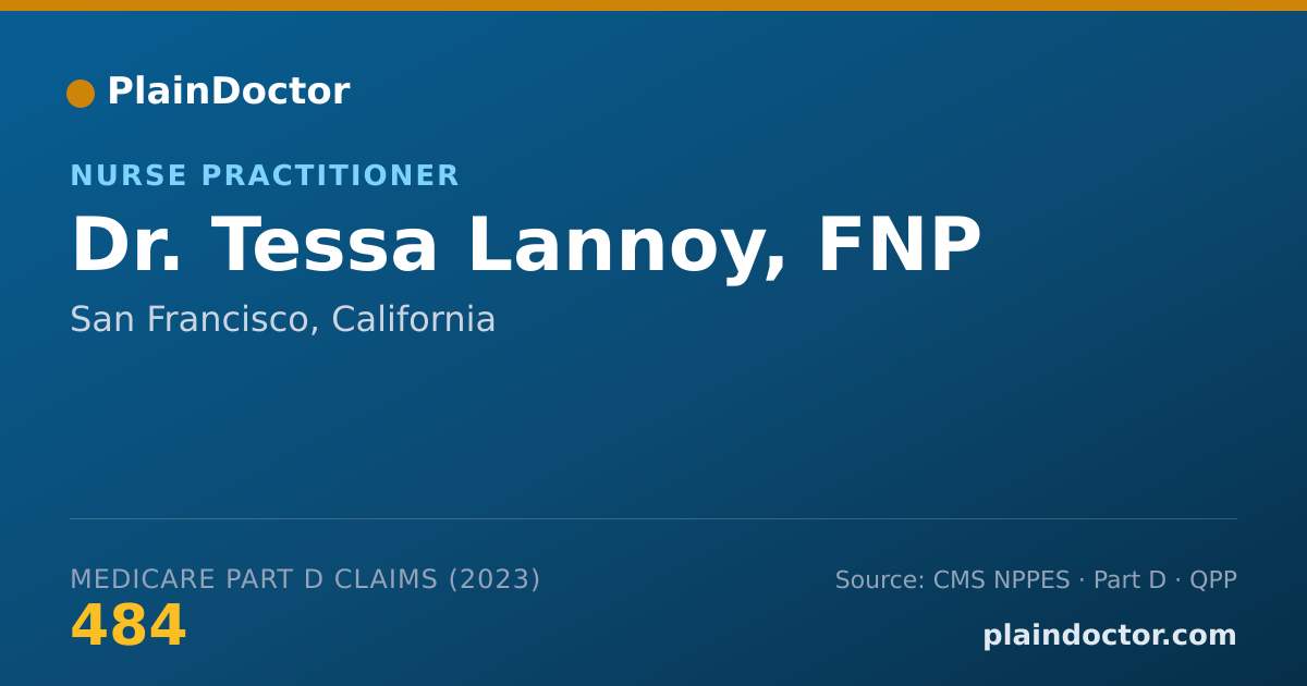 Shareable card for Tessa Lannoy, FNP - Nurse Practitioner, San Francisco, CA