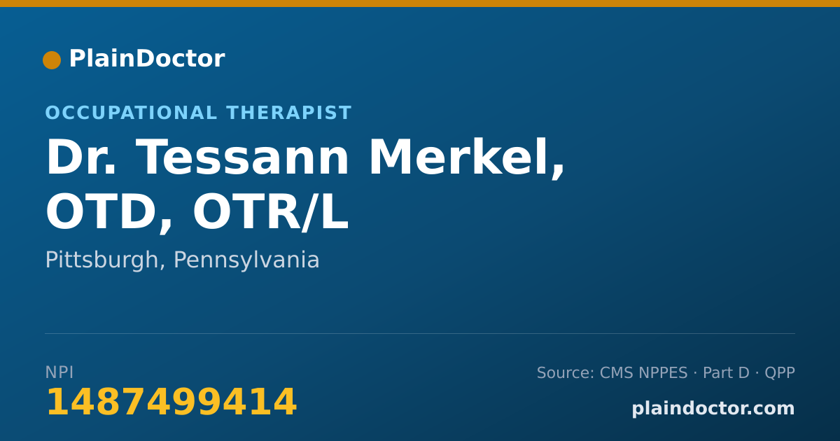 Shareable card for Tessann Merkel, OTD, OTR/L - Occupational Therapist, Pittsburgh, PA