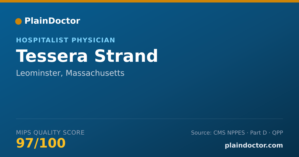 Shareable card for Tessera Strand - Hospitalist Physician, Leominster, MA