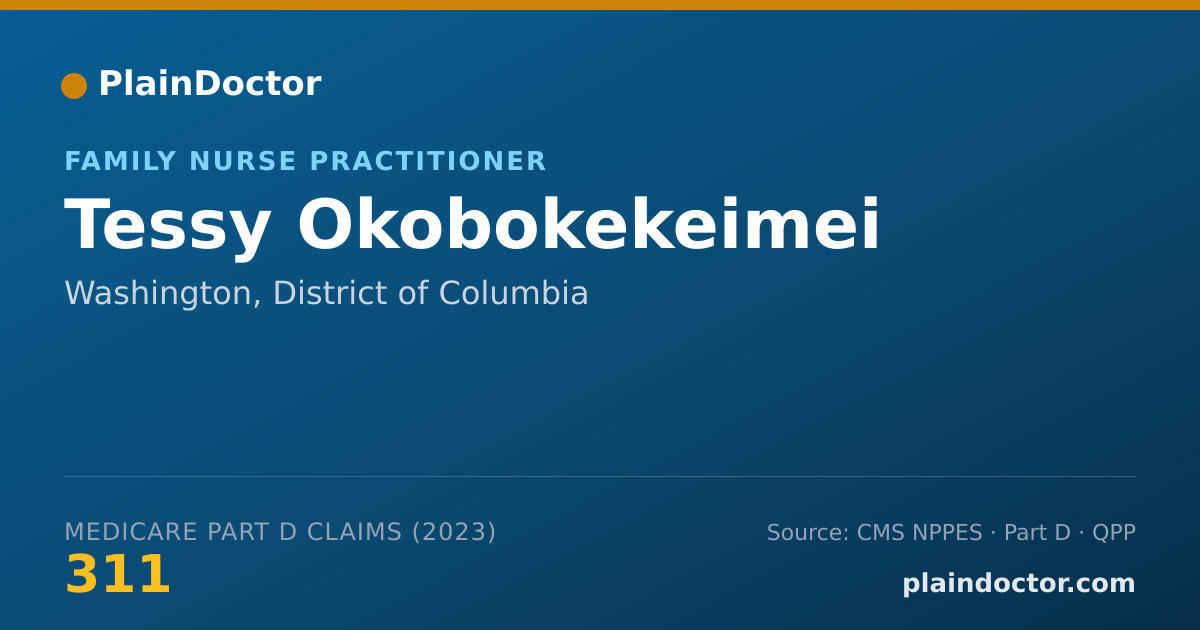 Shareable card for Tessy Okobokekeimei - Family Nurse Practitioner, Washington, DC