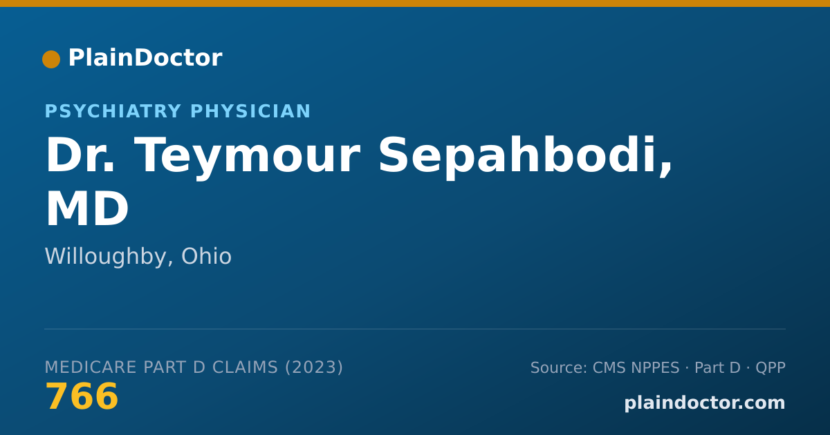 Shareable card for Teymour Sepahbodi, MD - Psychiatry Physician, Willoughby, OH