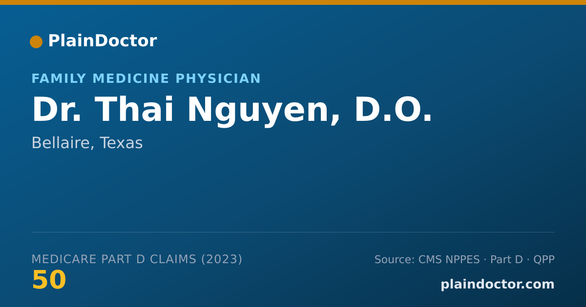 Shareable card for Thai Nguyen, D.O. - Family Medicine Physician, Bellaire, TX