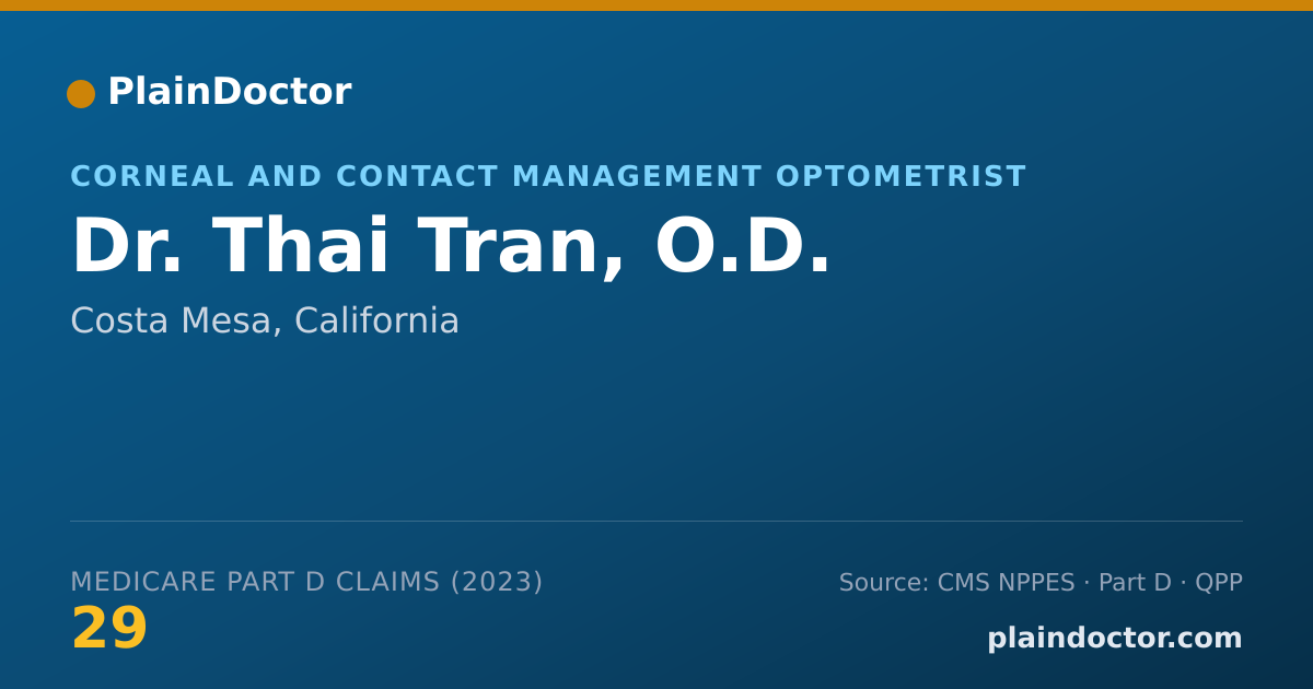 Shareable card for Thai Tran, O.D. - Corneal and Contact Management Optometrist, Costa Mesa, CA