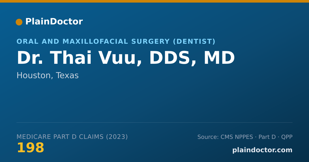 Shareable card for Thai Vuu, DDS, MD - Oral and Maxillofacial Surgery (Dentist), Houston, TX