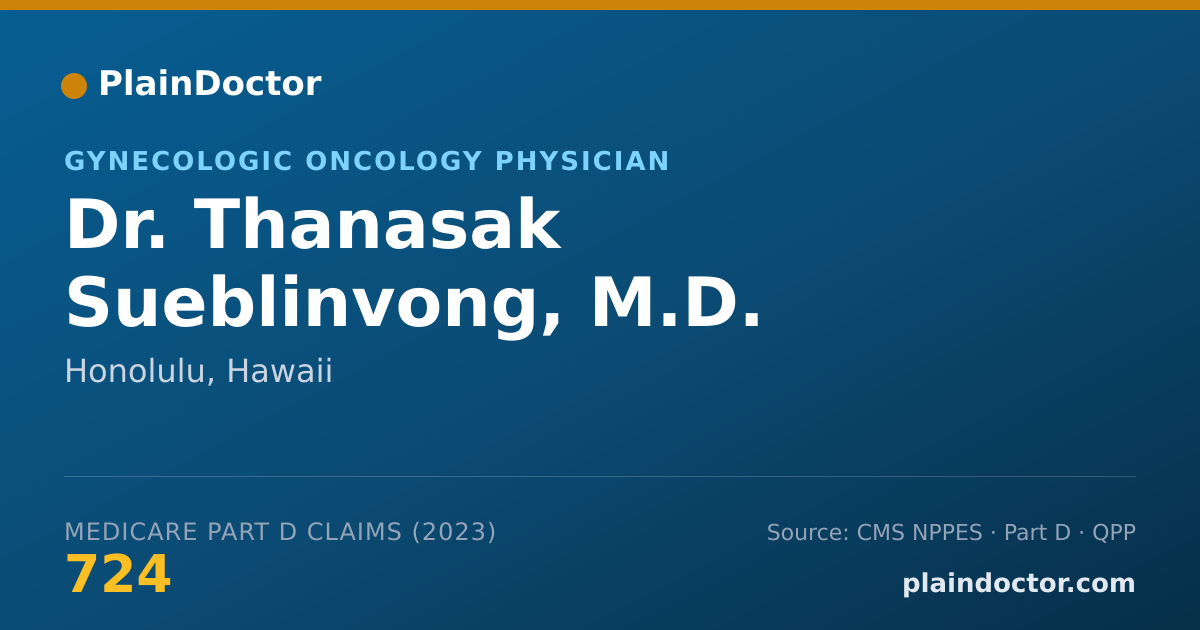 Shareable card for Thanasak Sueblinvong, M.D. - Gynecologic Oncology Physician, Honolulu, HI