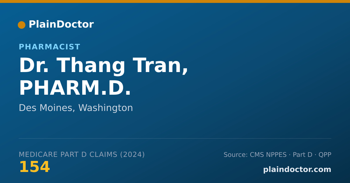 Shareable card for Thang Tran, PHARM.D. - Pharmacist, Des Moines, WA