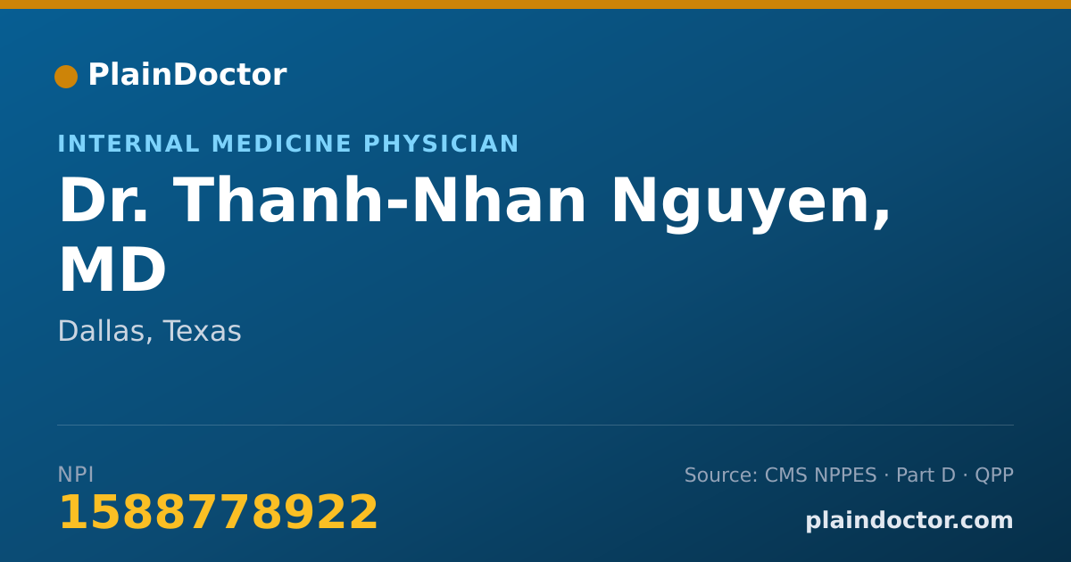 Shareable card for Thanh-Nhan Nguyen, MD - Internal Medicine Physician, Dallas, TX