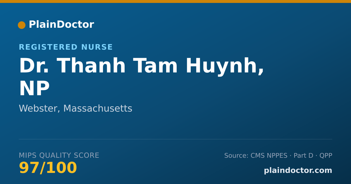 Shareable card for Thanh Tam Huynh, NP - Registered Nurse, Webster, MA