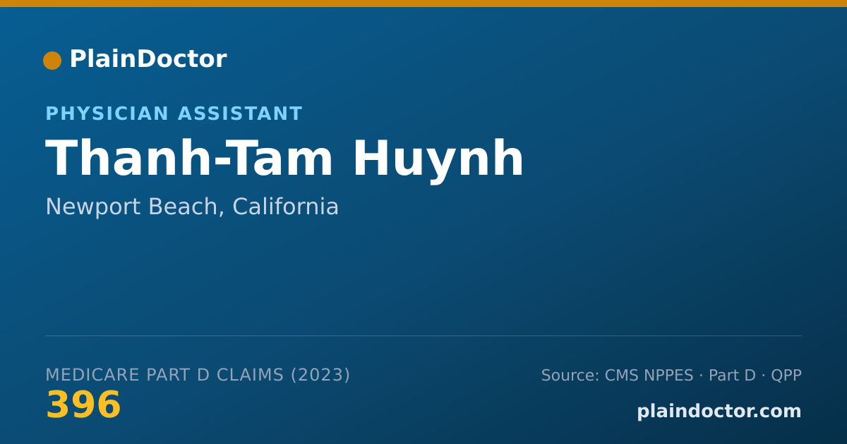 Shareable card for Thanh-Tam Huynh - Physician Assistant, Newport Beach, CA