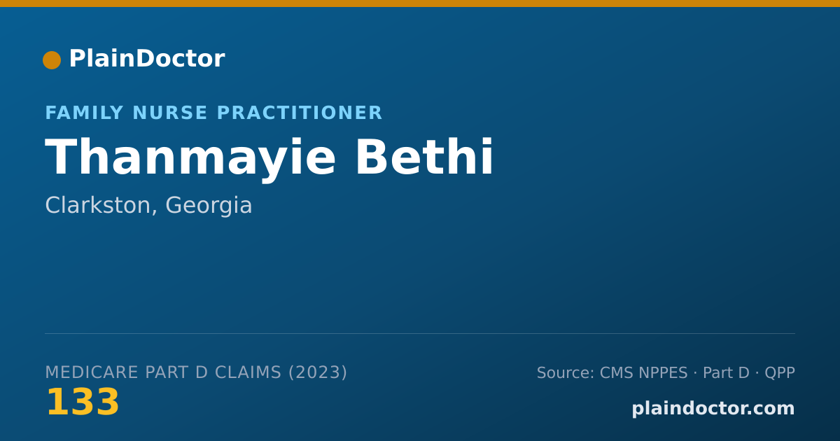 Shareable card for Thanmayie Bethi - Family Nurse Practitioner, Clarkston, GA