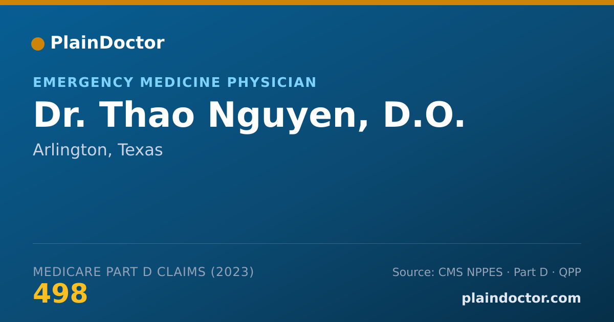 Shareable card for Thao Nguyen, D.O. - Emergency Medicine Physician, Arlington, TX