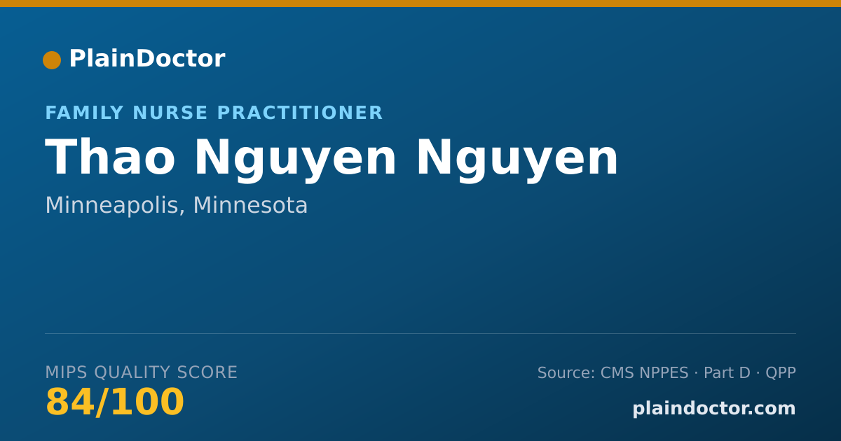 Shareable card for Thao Nguyen Nguyen - Family Nurse Practitioner, Minneapolis, MN