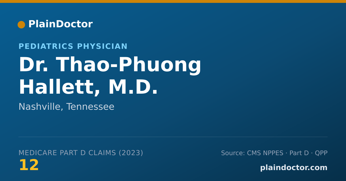 Shareable card for Thao-Phuong Hallett, M.D. - Pediatrics Physician, Nashville, TN