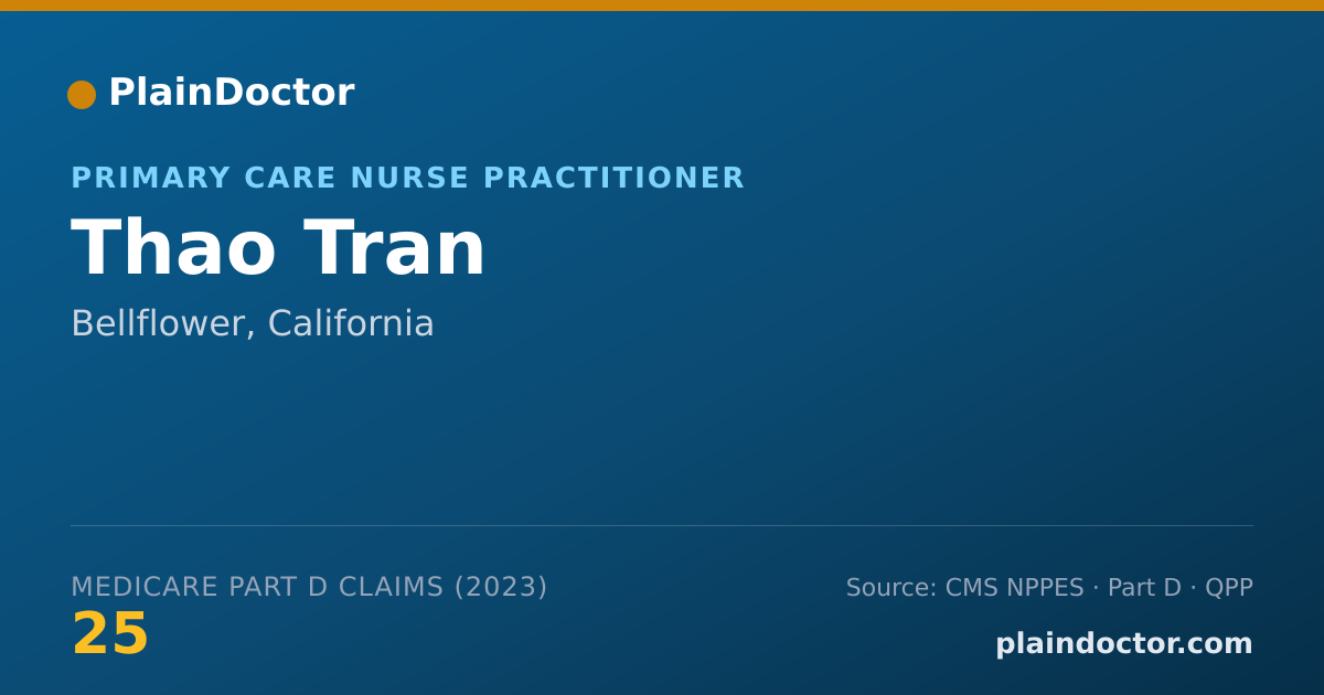 Shareable card for Thao Tran - Primary Care Nurse Practitioner, Bellflower, CA