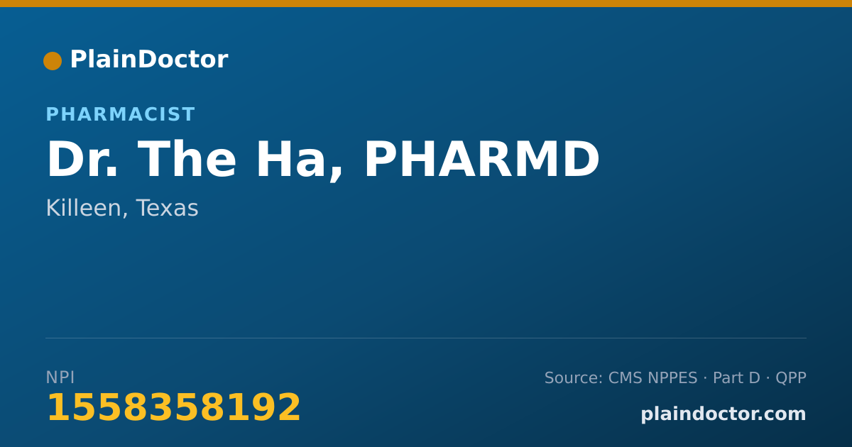 Shareable card for The Ha, PHARMD - Pharmacist, Killeen, TX