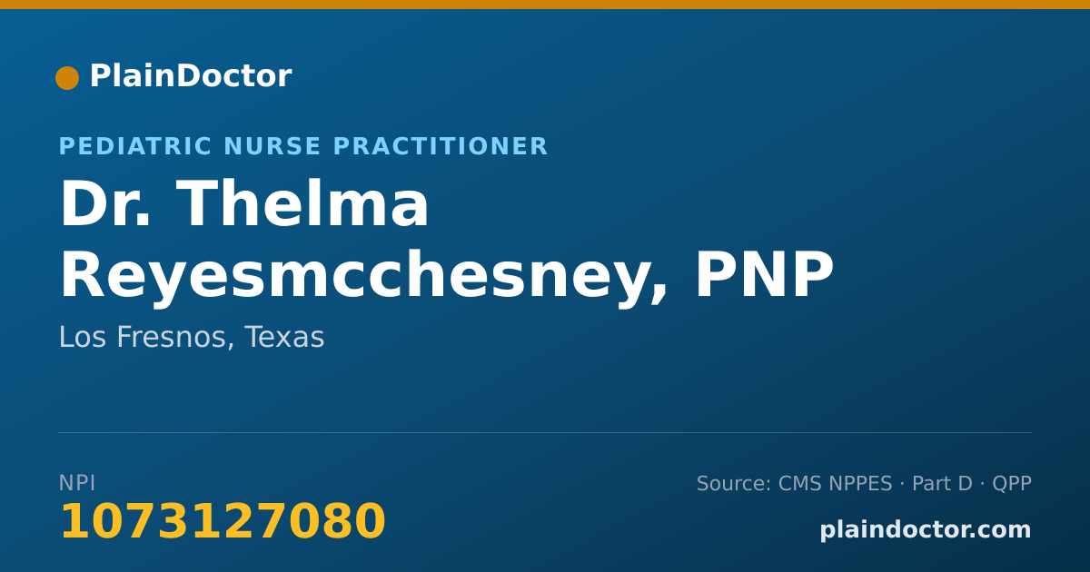 Shareable card for Thelma Reyesmcchesney, PNP - Pediatric Nurse Practitioner, Los Fresnos, TX