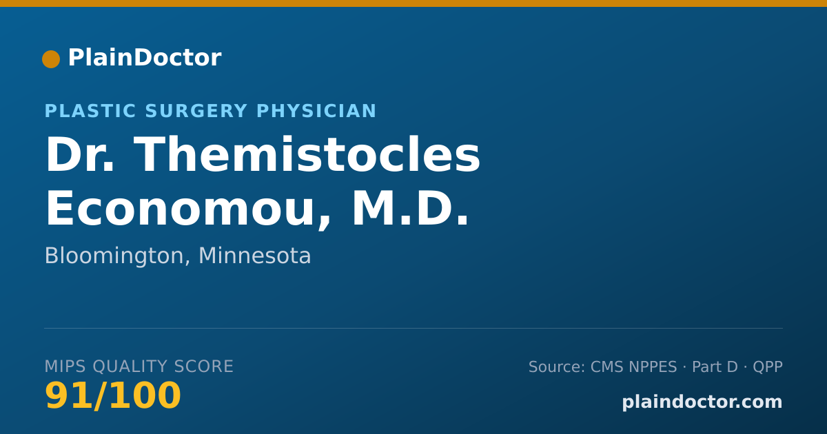 Shareable card for Themistocles Economou, M.D. - Plastic Surgery Physician, Bloomington, MN