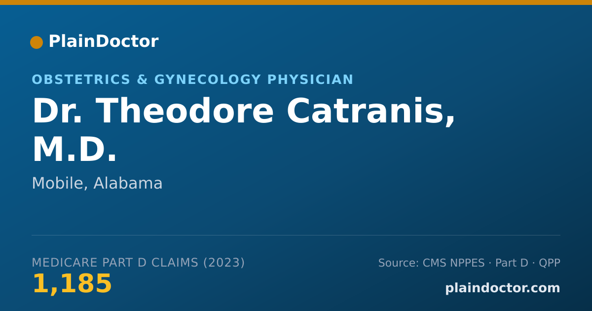 Shareable card for Theodore Catranis, M.D. - Obstetrics & Gynecology Physician, Mobile, AL