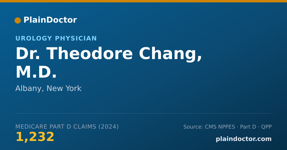 Shareable card for Theodore Chang, M.D. - Urology Physician, Albany, NY