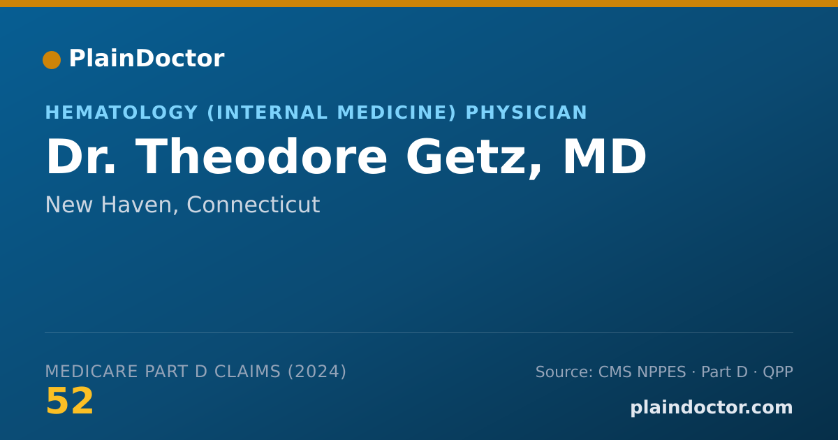Shareable card for Theodore Getz, MD - Hematology (Internal Medicine) Physician, New Haven, CT