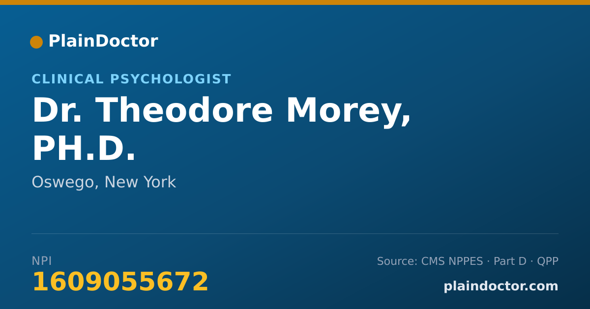 Shareable card for Theodore Morey, PH.D. - Clinical Psychologist, Oswego, NY