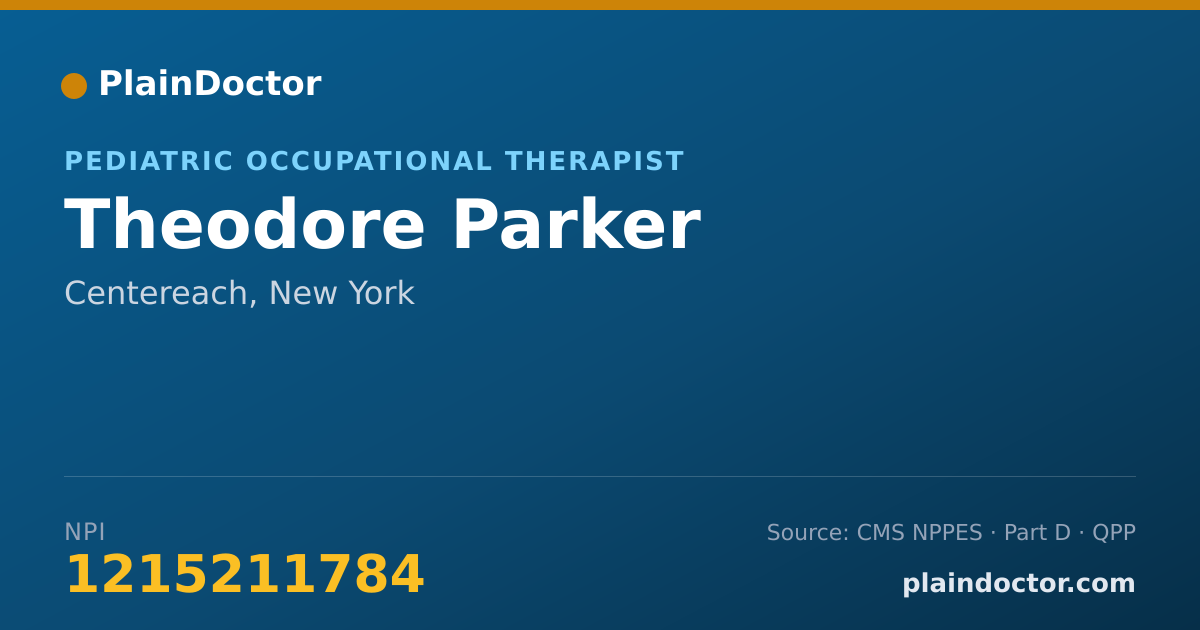 Shareable card for Theodore Parker - Pediatric Occupational Therapist, Centereach, NY