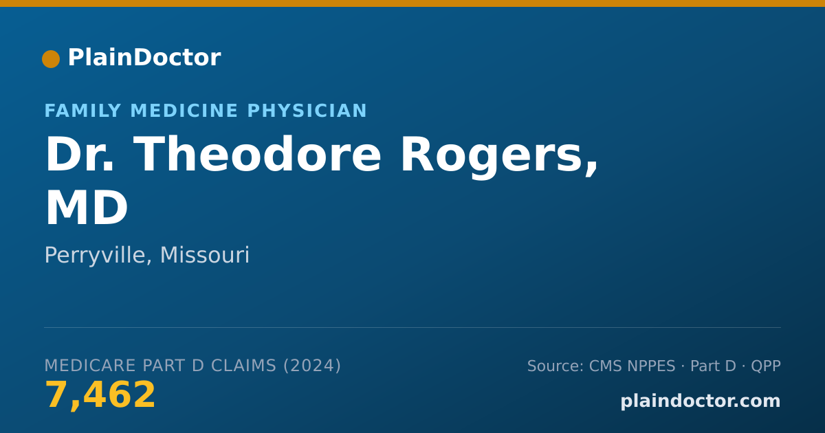 Shareable card for Theodore Rogers, MD - Family Medicine Physician, Perryville, MO