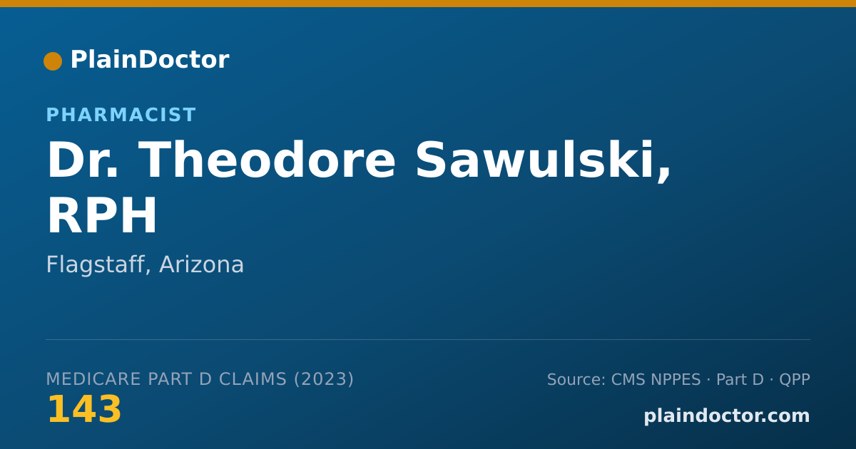 Shareable card for Theodore Sawulski, RPH - Pharmacist, Flagstaff, AZ
