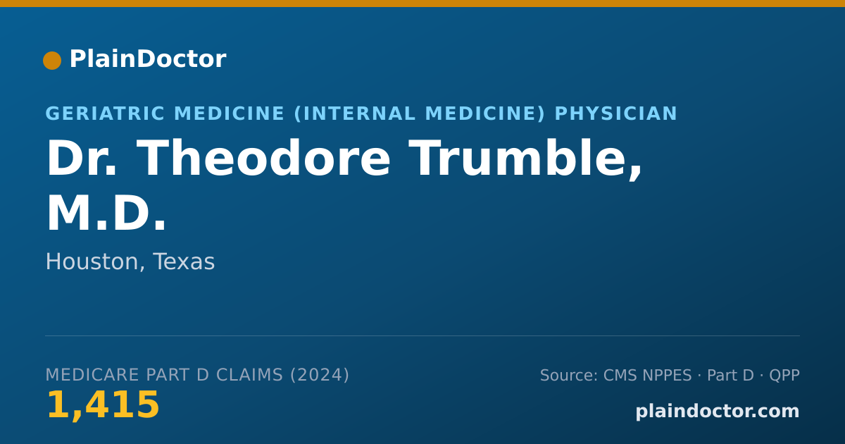 Shareable card for Theodore Trumble, M.D. - Geriatric Medicine (Internal Medicine) Physician, Houston, TX
