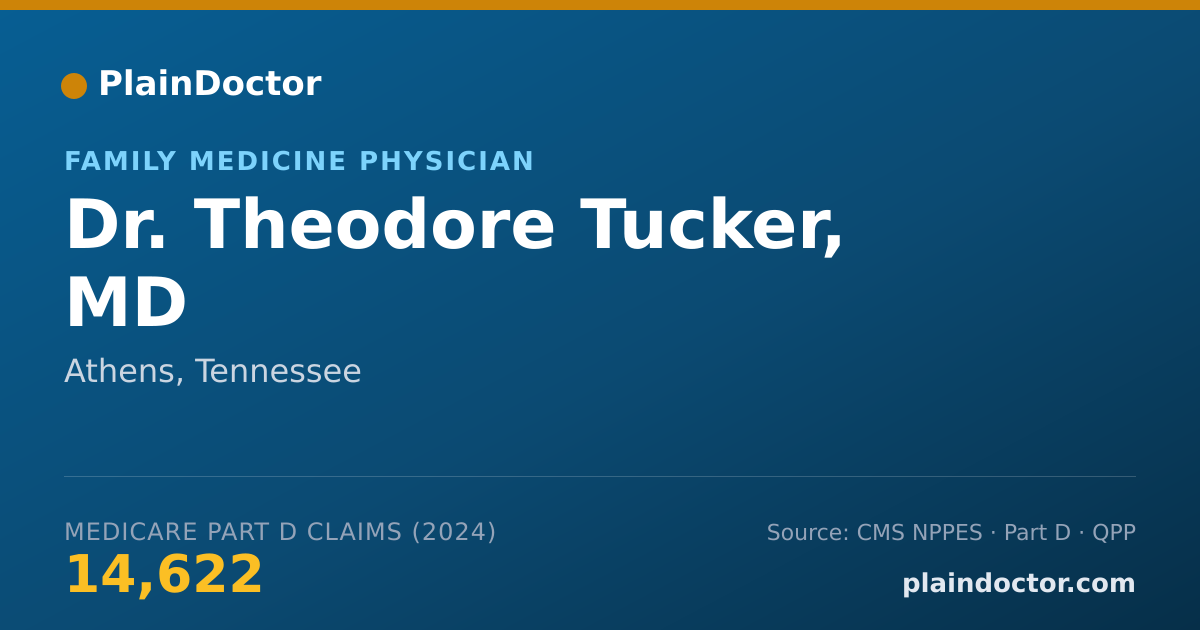 Shareable card for Theodore Tucker, MD - Family Medicine Physician, Athens, TN