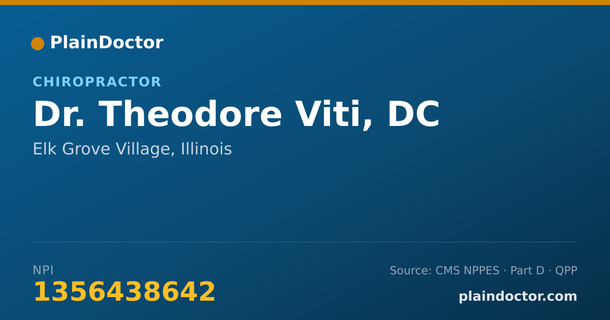 Shareable card for Theodore Viti, DC - Chiropractor, Elk Grove Village, IL