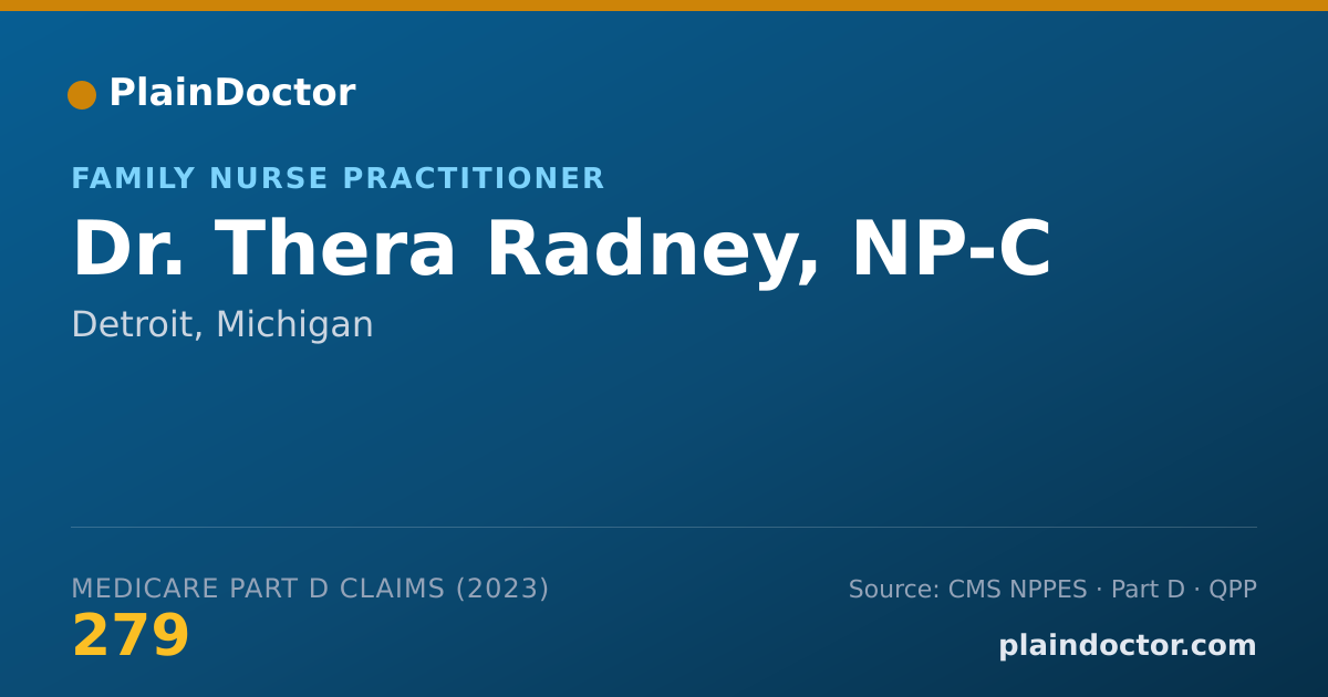 Shareable card for Thera Radney, NP-C - Family Nurse Practitioner, Detroit, MI