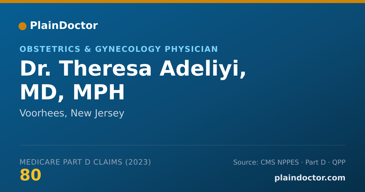 Shareable card for Theresa Adeliyi, MD, MPH - Obstetrics & Gynecology Physician, Voorhees, NJ