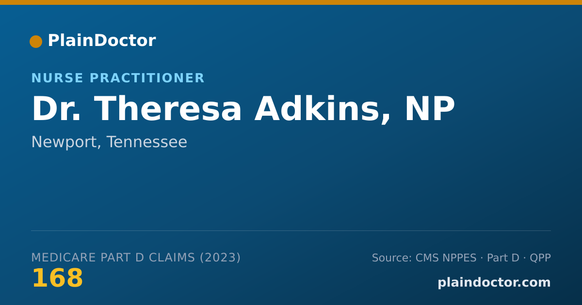 Shareable card for Theresa Adkins, NP - Nurse Practitioner, Newport, TN