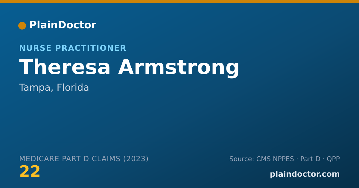 Shareable card for Theresa Armstrong - Nurse Practitioner, Tampa, FL