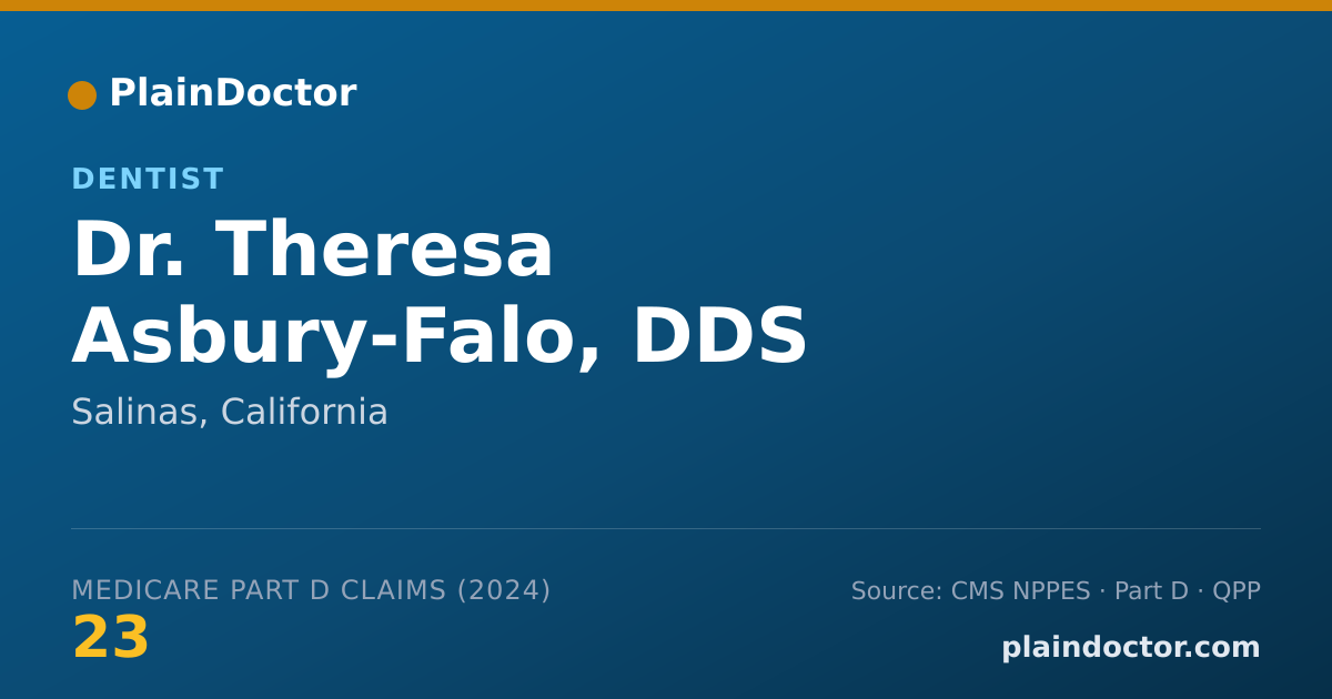 Shareable card for Theresa Asbury-Falo, DDS - Dentist, Salinas, CA