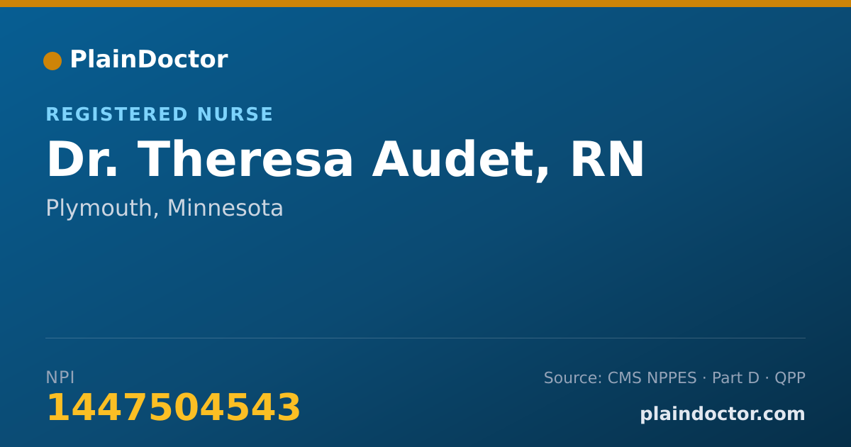 Shareable card for Theresa Audet, RN - Registered Nurse, Plymouth, MN