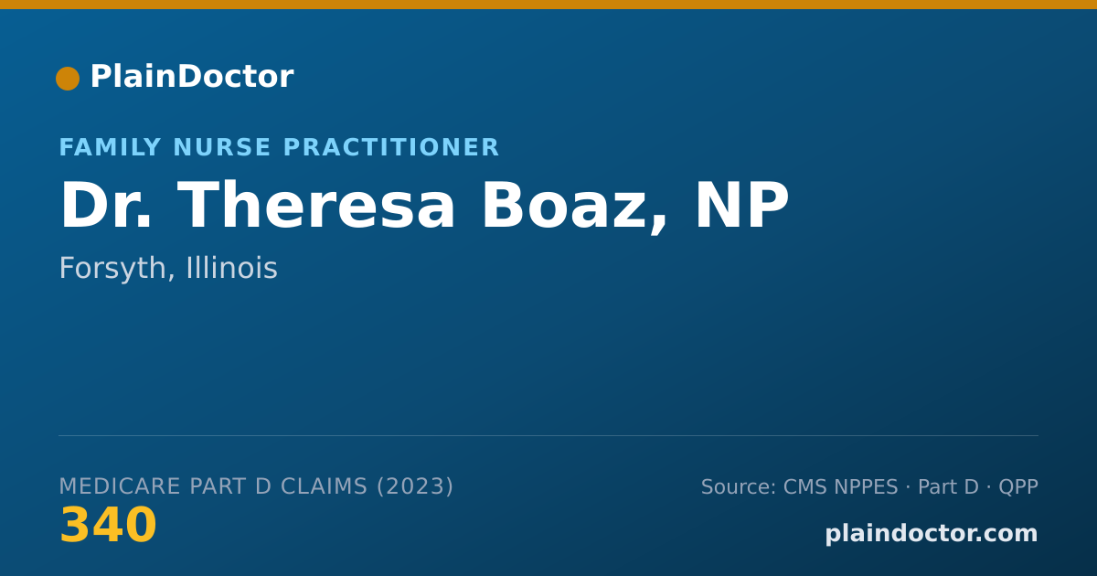 Shareable card for Theresa Boaz, NP - Family Nurse Practitioner, Forsyth, IL