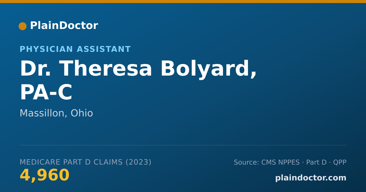 Shareable card for Theresa Bolyard, PA-C - Physician Assistant, Massillon, OH
