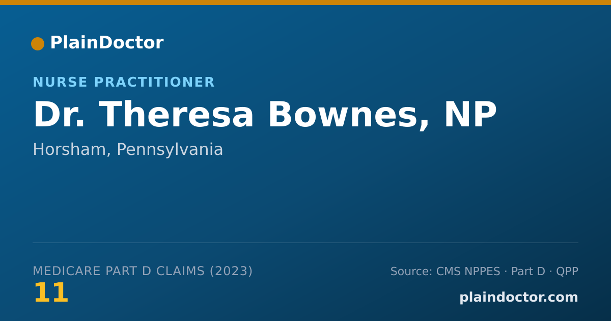 Shareable card for Theresa Bownes, NP - Nurse Practitioner, Horsham, PA