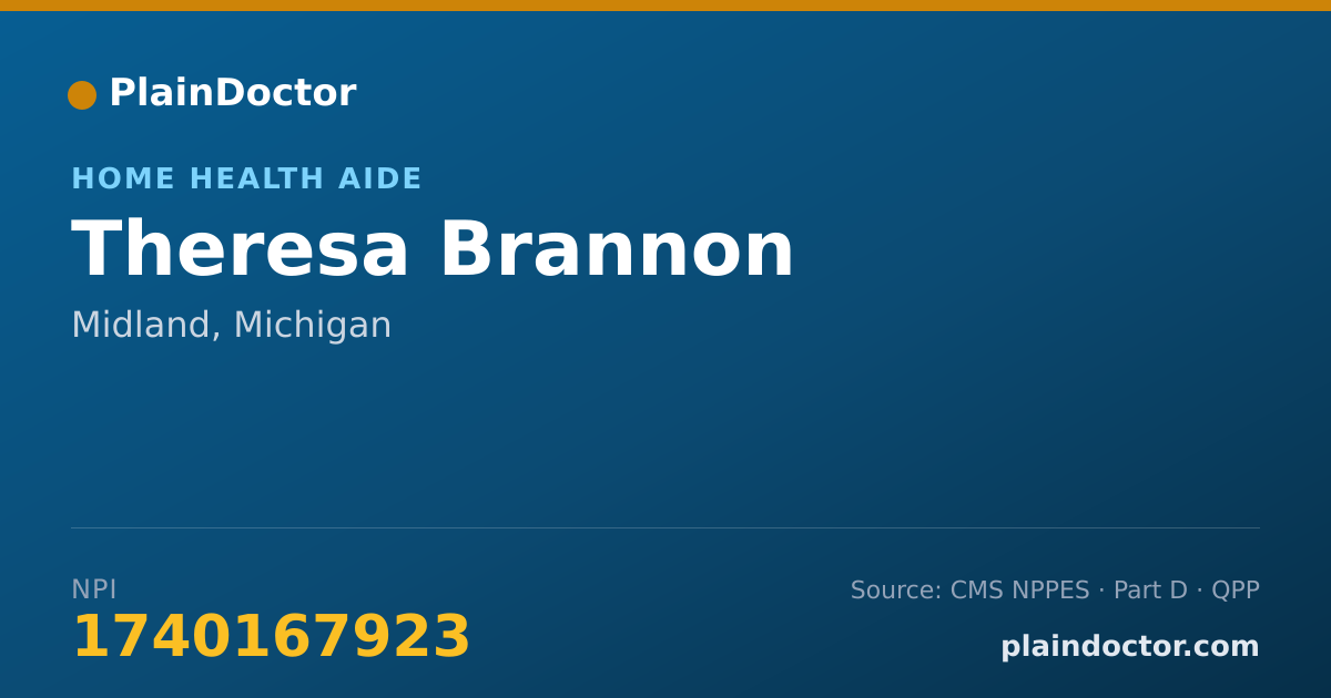 Shareable card for Theresa Brannon - Home Health Aide, Midland, MI