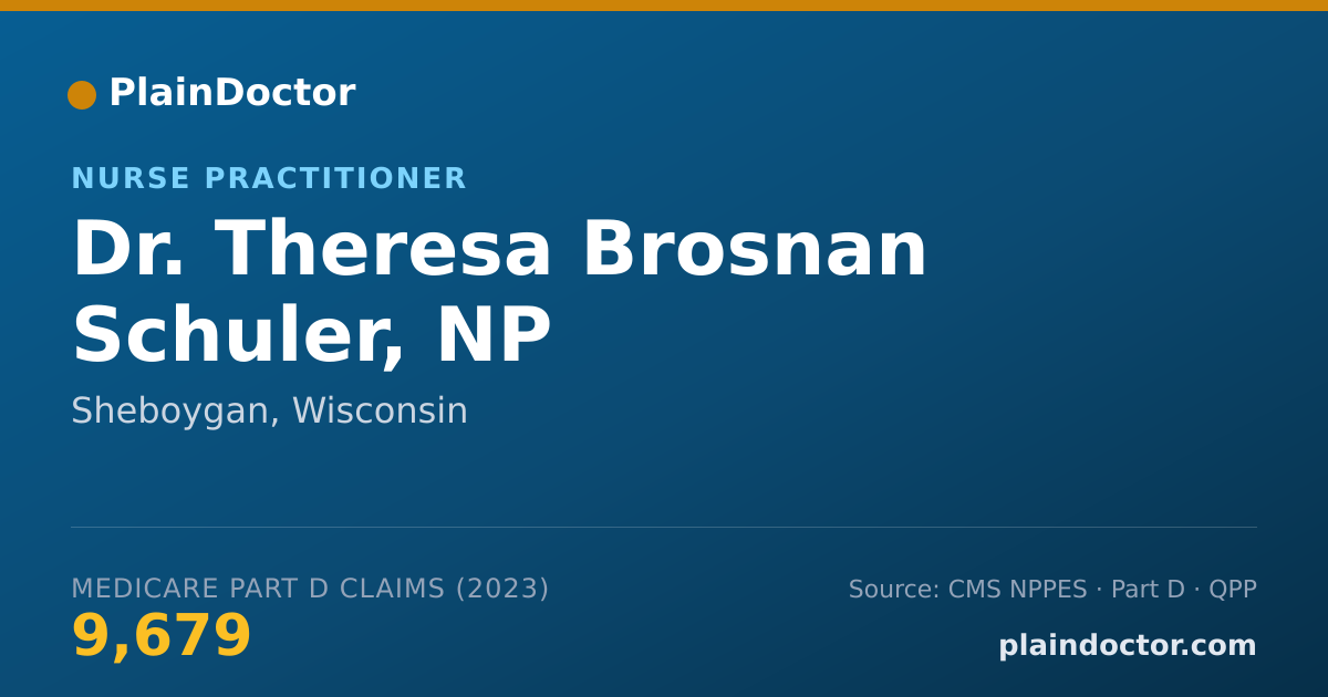 Shareable card for Theresa Brosnan Schuler, NP - Nurse Practitioner, Sheboygan, WI