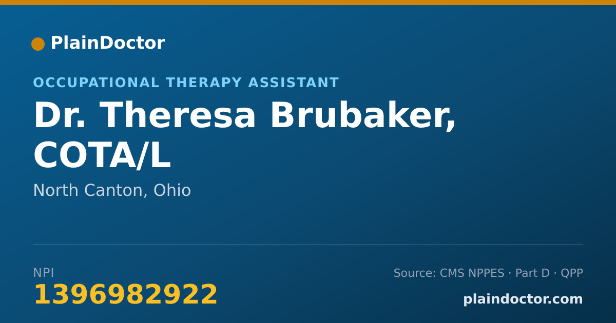 Shareable card for Theresa Brubaker, COTA/L - Occupational Therapy Assistant, North Canton, OH