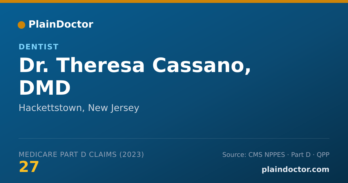 Shareable card for Theresa Cassano, DMD - Dentist, Hackettstown, NJ