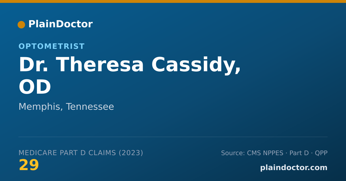 Shareable card for Theresa Cassidy, OD - Optometrist, Memphis, TN