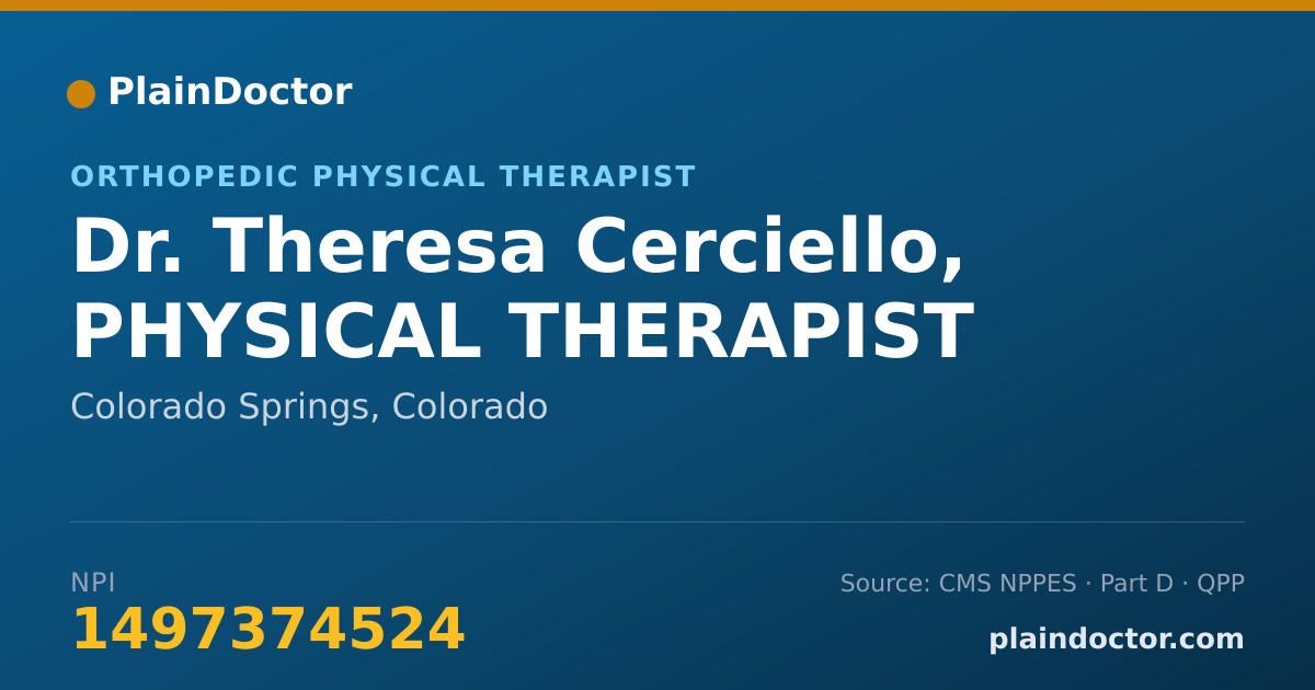 Shareable card for Theresa Cerciello, PHYSICAL THERAPIST - Orthopedic Physical Therapist, Colorado Springs, CO