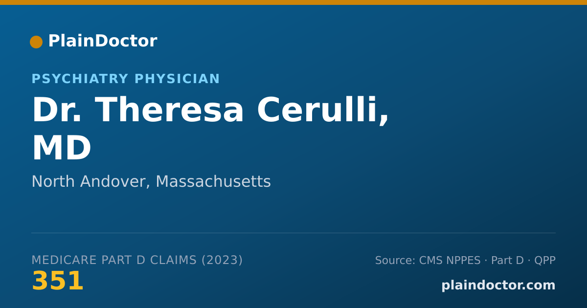 Shareable card for Theresa Cerulli, MD - Psychiatry Physician, North Andover, MA