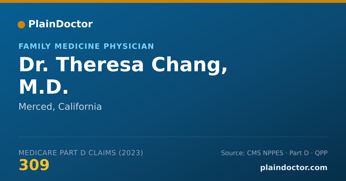 Shareable card for Theresa Chang, M.D. - Family Medicine Physician, Merced, CA