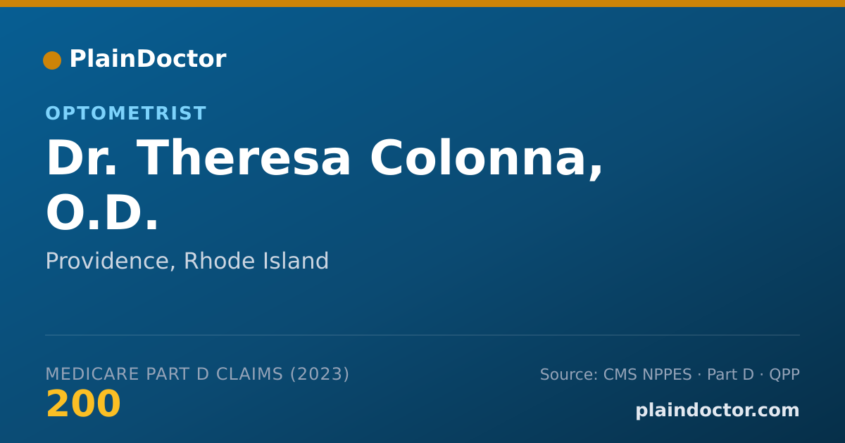 Shareable card for Theresa Colonna, O.D. - Optometrist, Providence, RI