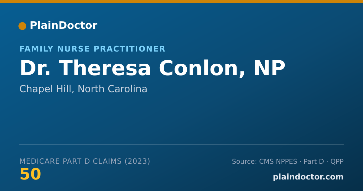 Shareable card for Theresa Conlon, NP - Family Nurse Practitioner, Chapel Hill, NC
